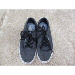 BOYS GIRLS UNISEX CHARCOAL GREY VANS SKATE SHOES YOUTH SIZE 5 PRE-OWNED